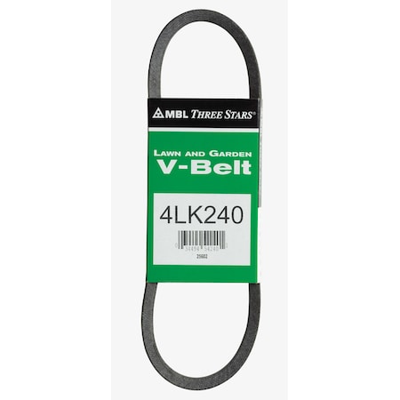 Mbl Mitsuboshi Super KB Standard V-Belt 0.5 in. W X 24 in. L For Riding Mowers 4LK240A